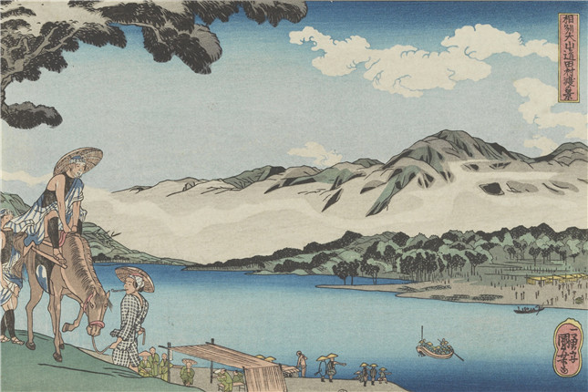 葛饰北斋（日本） 风景 24cm×35cm 木版套色 年代不详.jpg