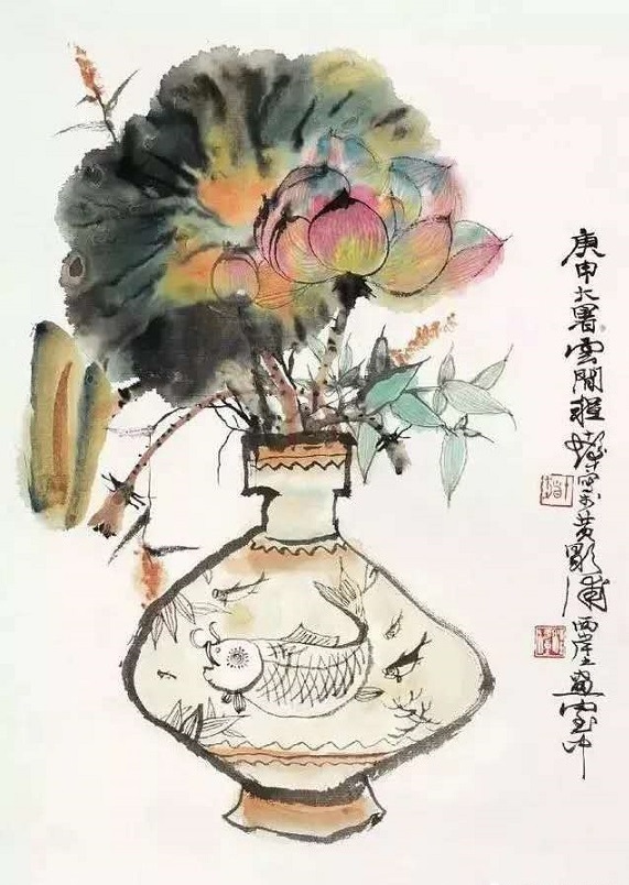 徐建融文配图：程十发画荷.jpg