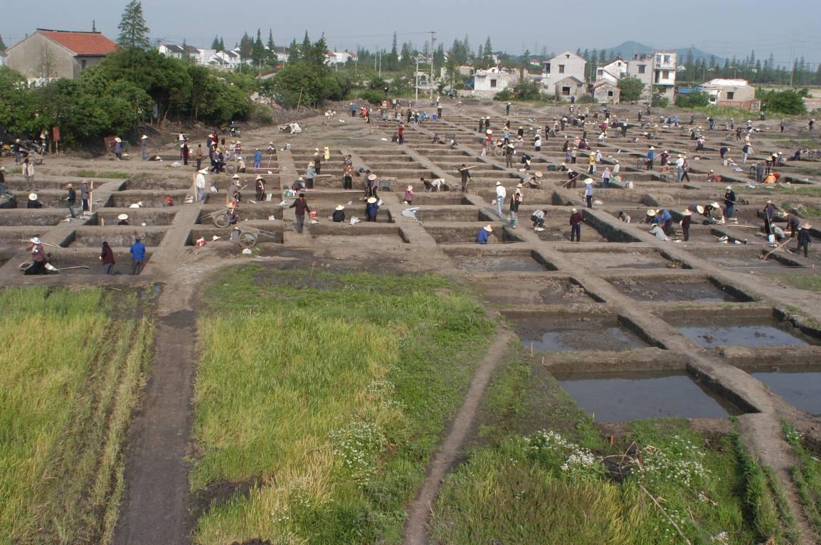 2008年广富林遗址的发掘场景
