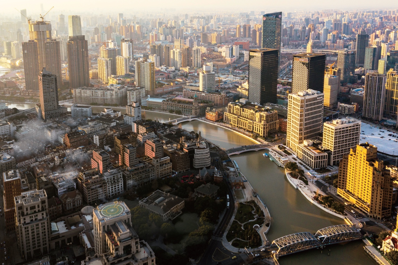 傍晚的苏州河河口段鸟瞰 同济原作设计工作室 图.jpg 傍晚的苏州河河口段鸟瞰 同济原作设计工作室 图.jpg